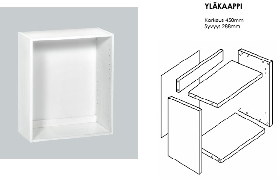 Yläkaappi korkeus 450mm - Click Image to Close